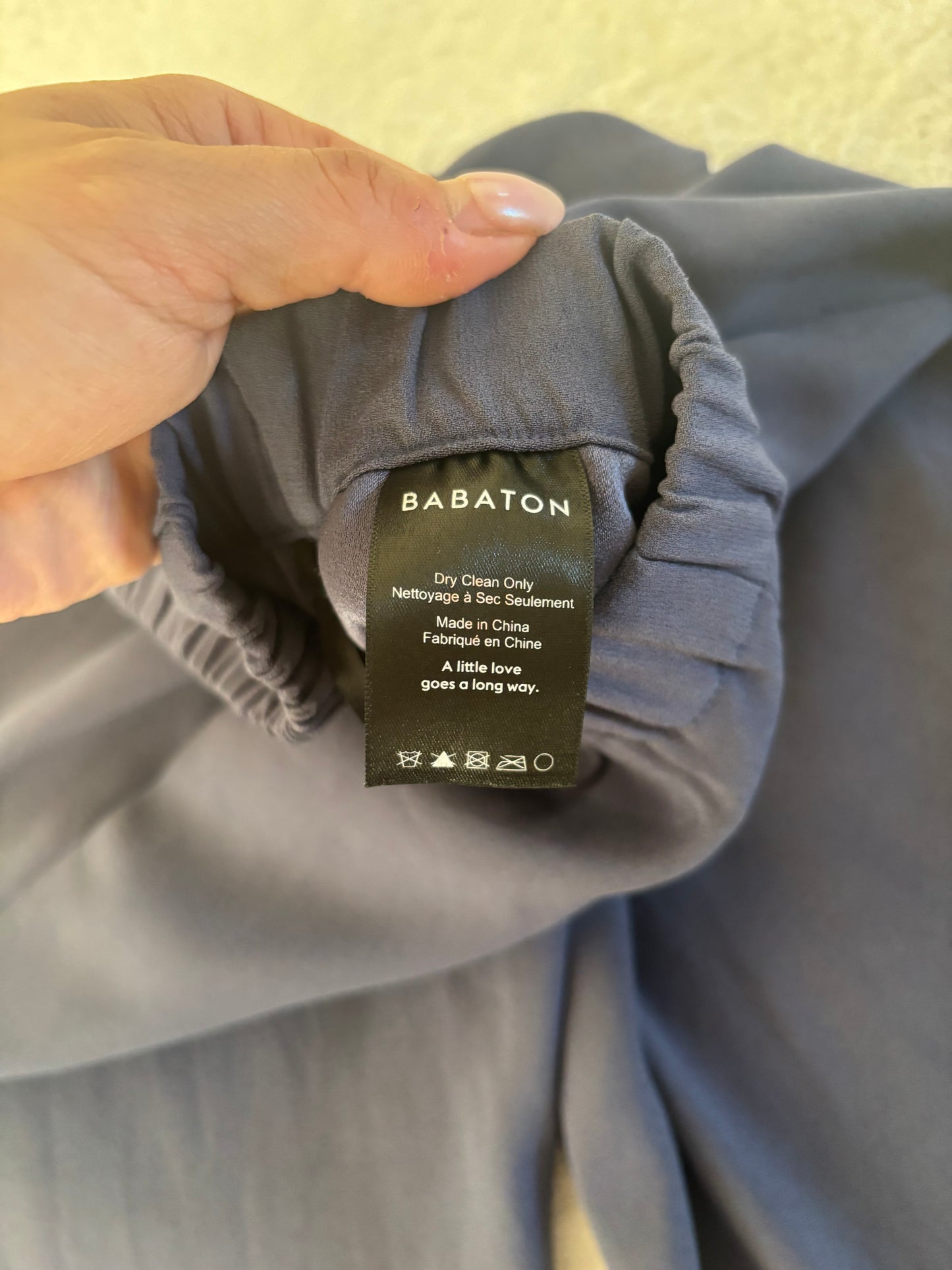 Babaton / Aritzia Navy Japanese Crepe Dexter Pant | Medium (O167B11)