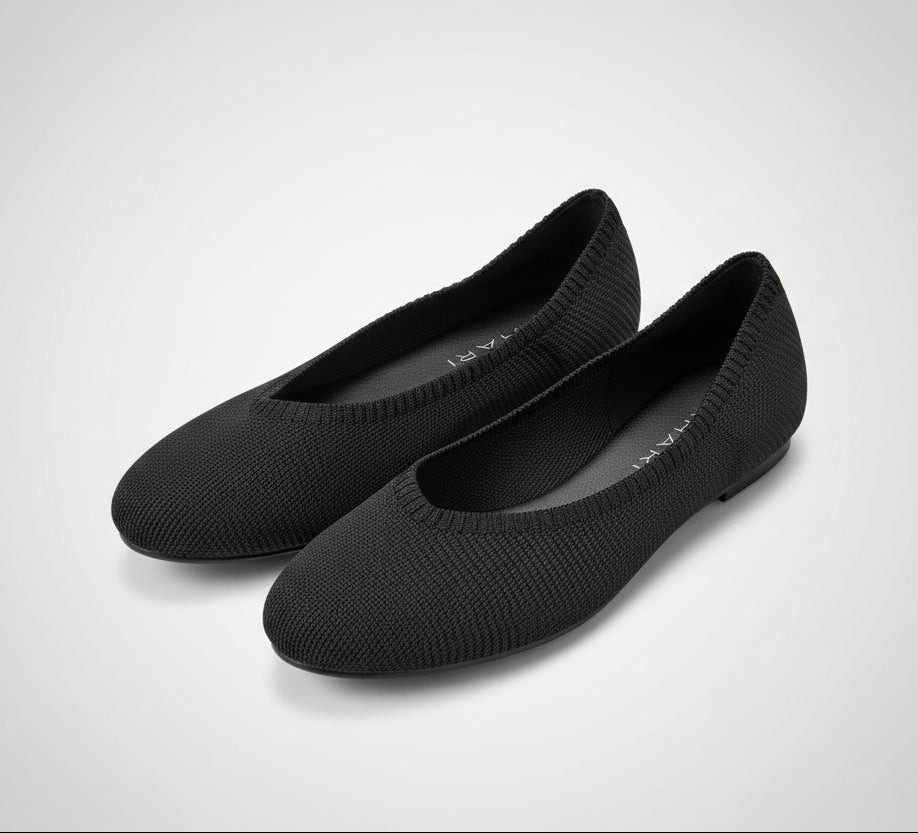 Tahari Martinique Black Woven Flat | Sz 7.5 (fit a bit big)