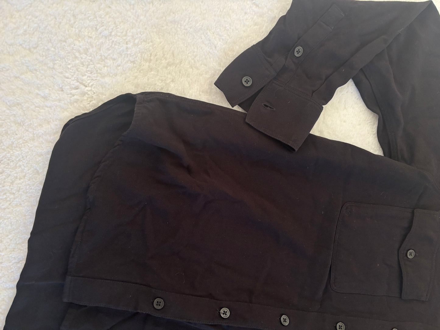 Talula / Aritzia Black Button Down | Small (O150B11)