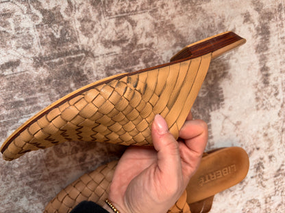 Liberte Leather Prague Woven Mules | Sz 8