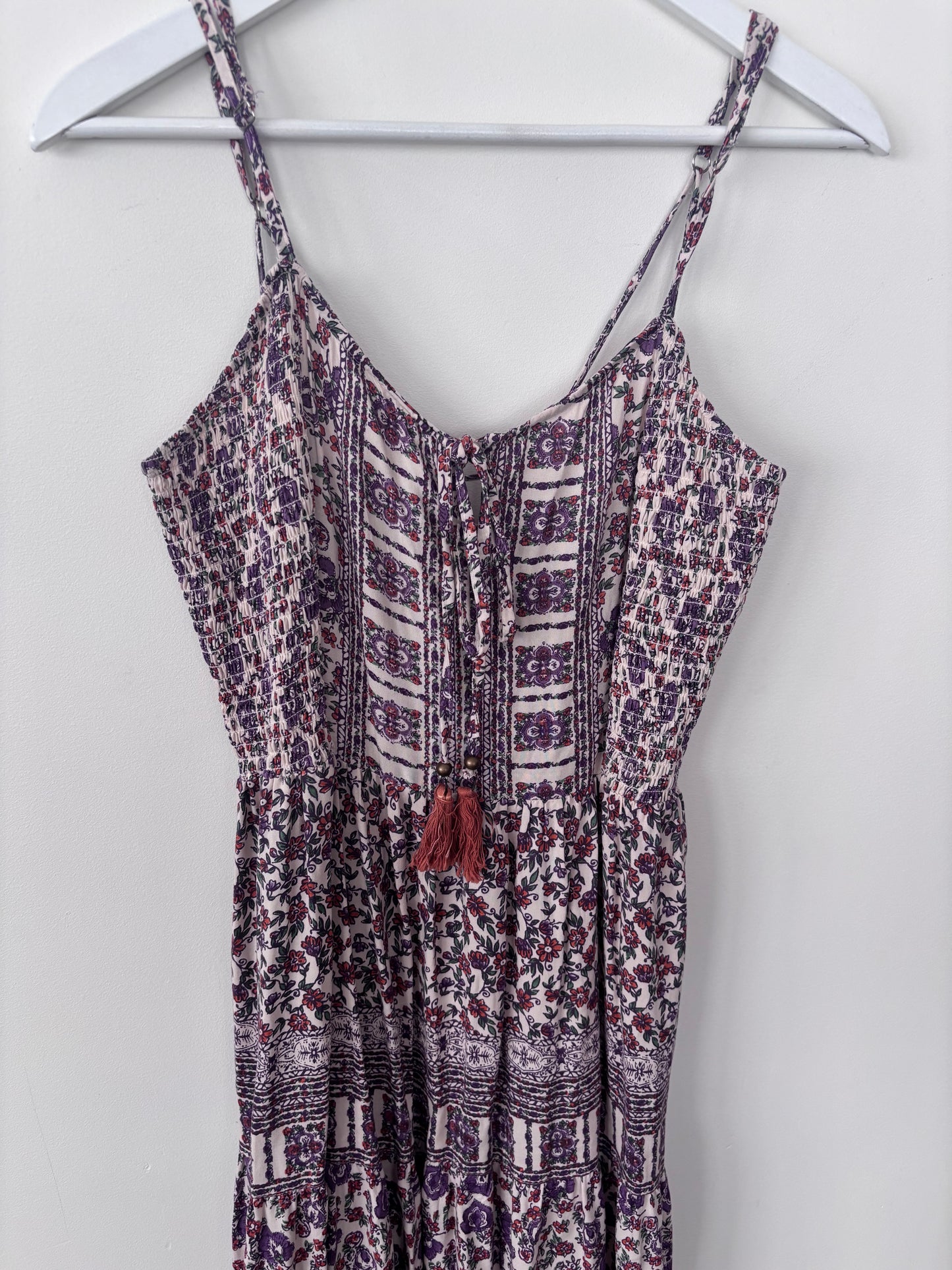 Eclipse Printed Tie Back Dress (flaw)  | Sz Large