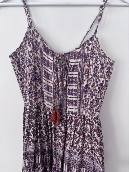 Eclipse Printed Tie Back Dress (flaw)  | Sz Large