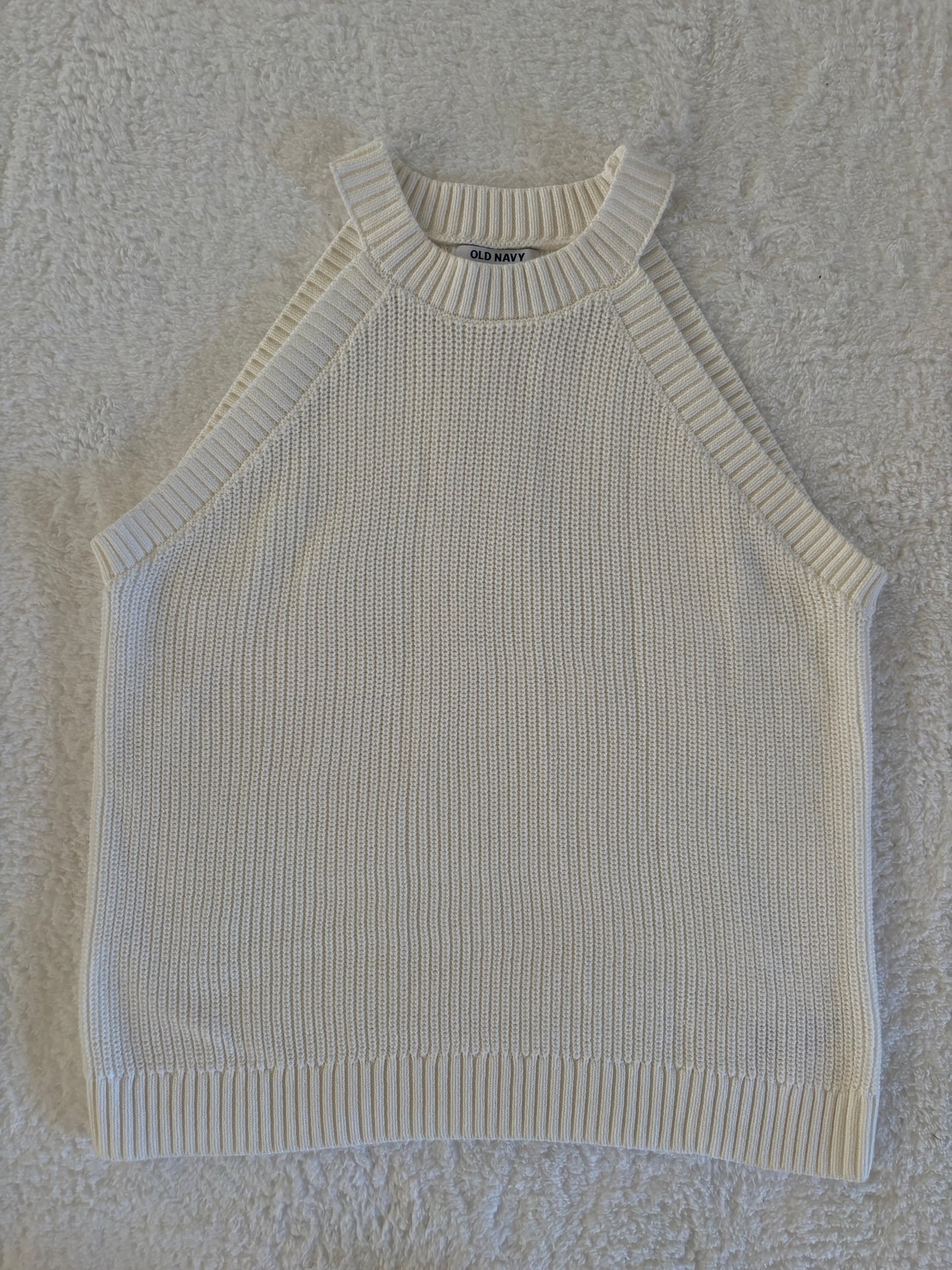 Old  Navy Sleeveless Shaker-Stitch Sweater | Large (O94P3)