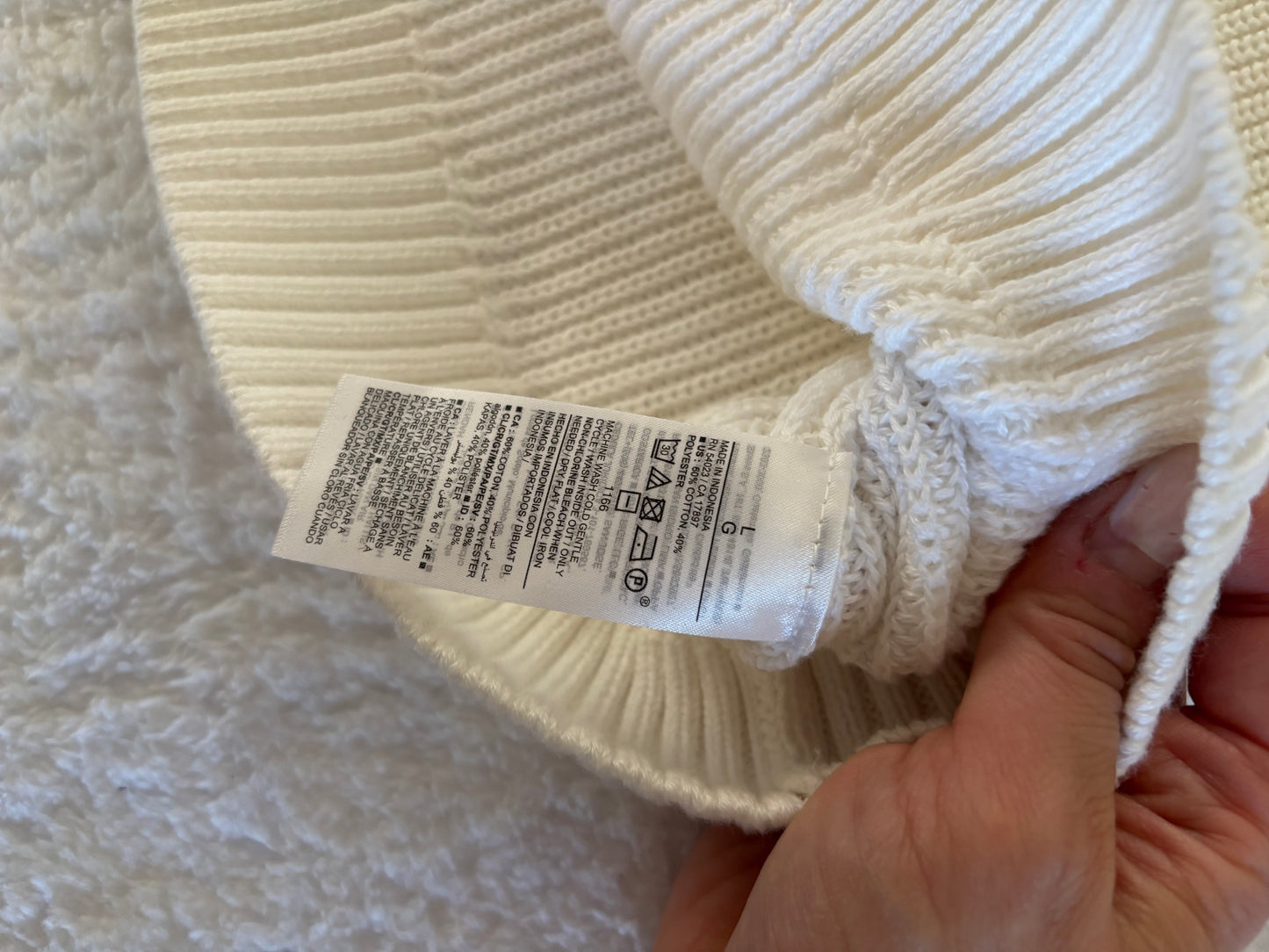 Old  Navy Sleeveless Shaker-Stitch Sweater | Large (O94P3)