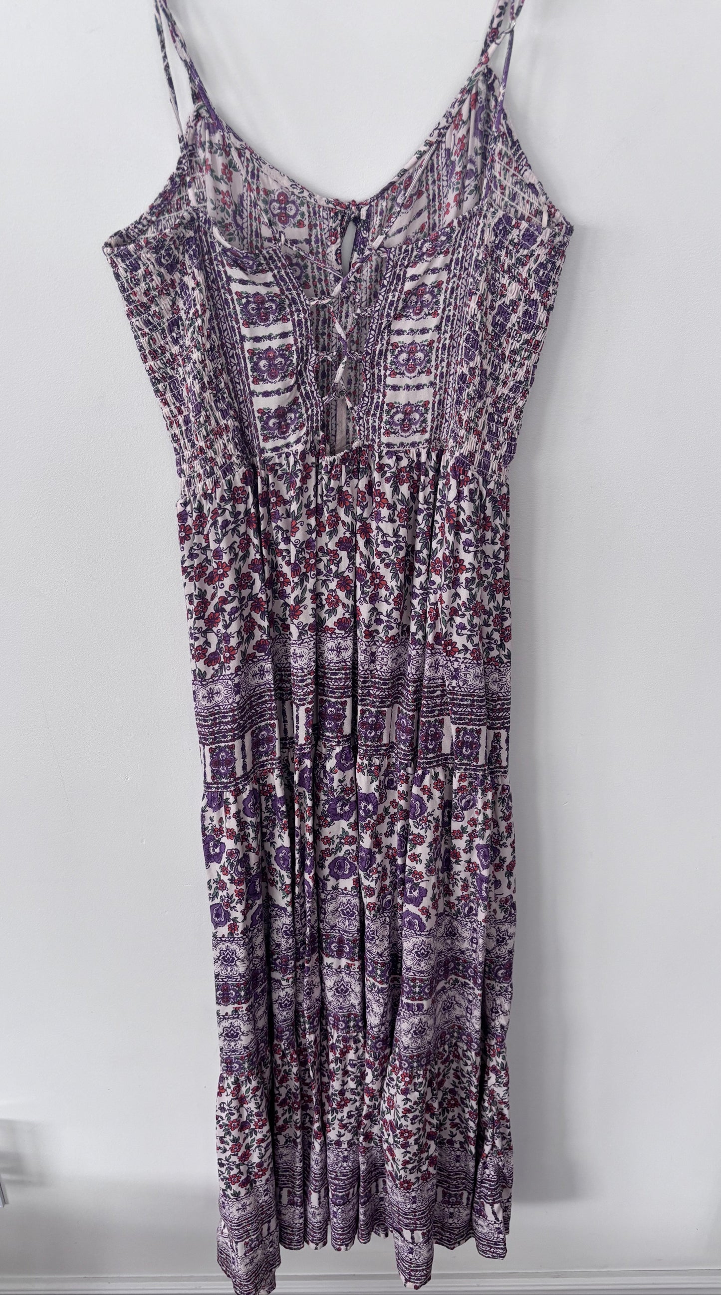Eclipse Printed Tie Back Dress (flaw)  | Sz Large