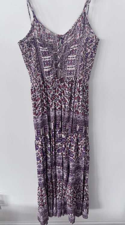 Eclipse Printed Tie Back Dress (flaw)  | Sz Large