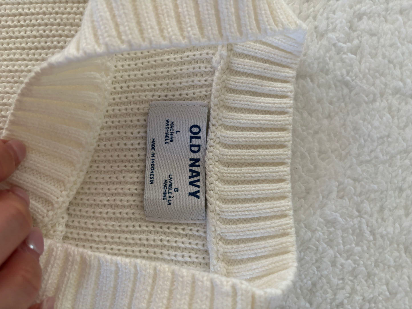 Old  Navy Sleeveless Shaker-Stitch Sweater | Large (O94P3)