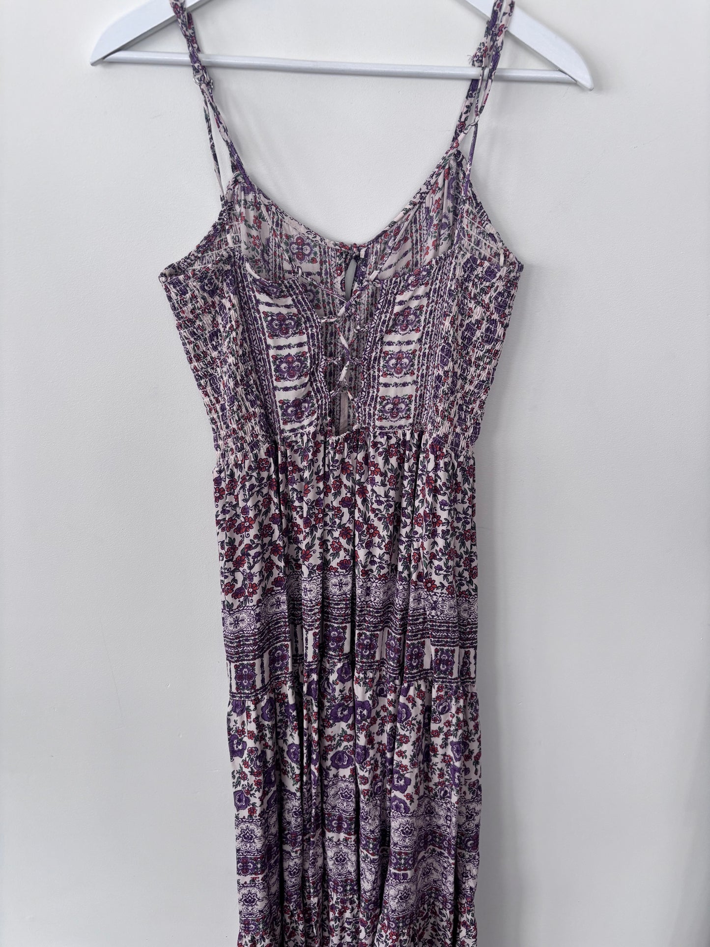 Eclipse Printed Tie Back Dress (flaw)  | Sz Large