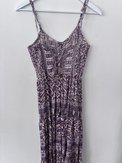 Eclipse Printed Tie Back Dress (flaw)  | Sz Large