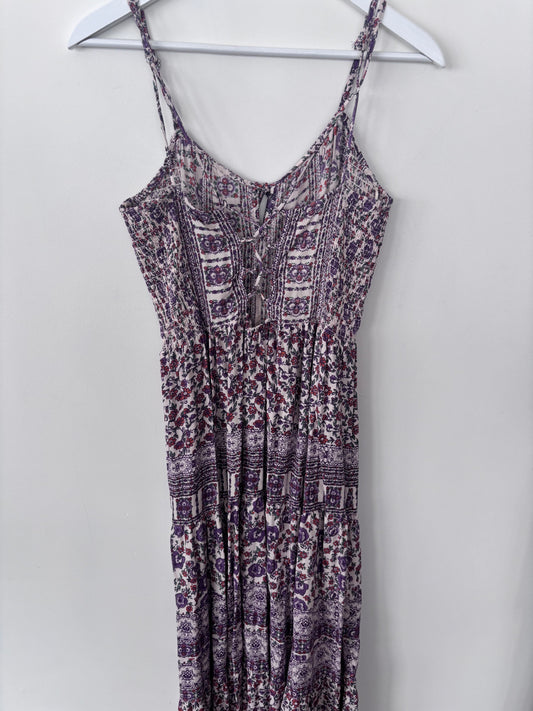 Eclipse Printed Tie Back Dress (flaw)  | Sz Large (Flaw)