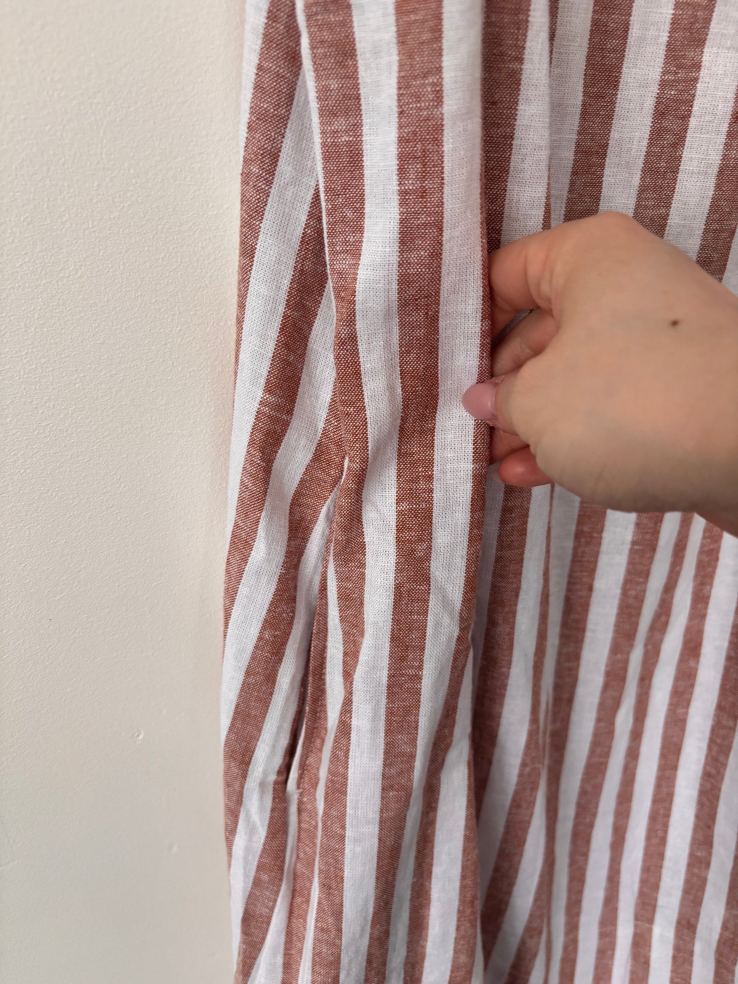 Old Navy Linen Blend Striped Shift Dress  | Sz Medium