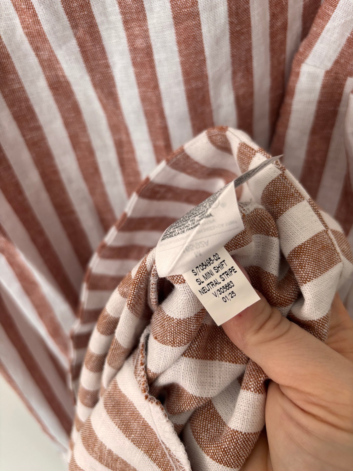 Old Navy Linen Blend Striped Shift Dress  | Sz Medium