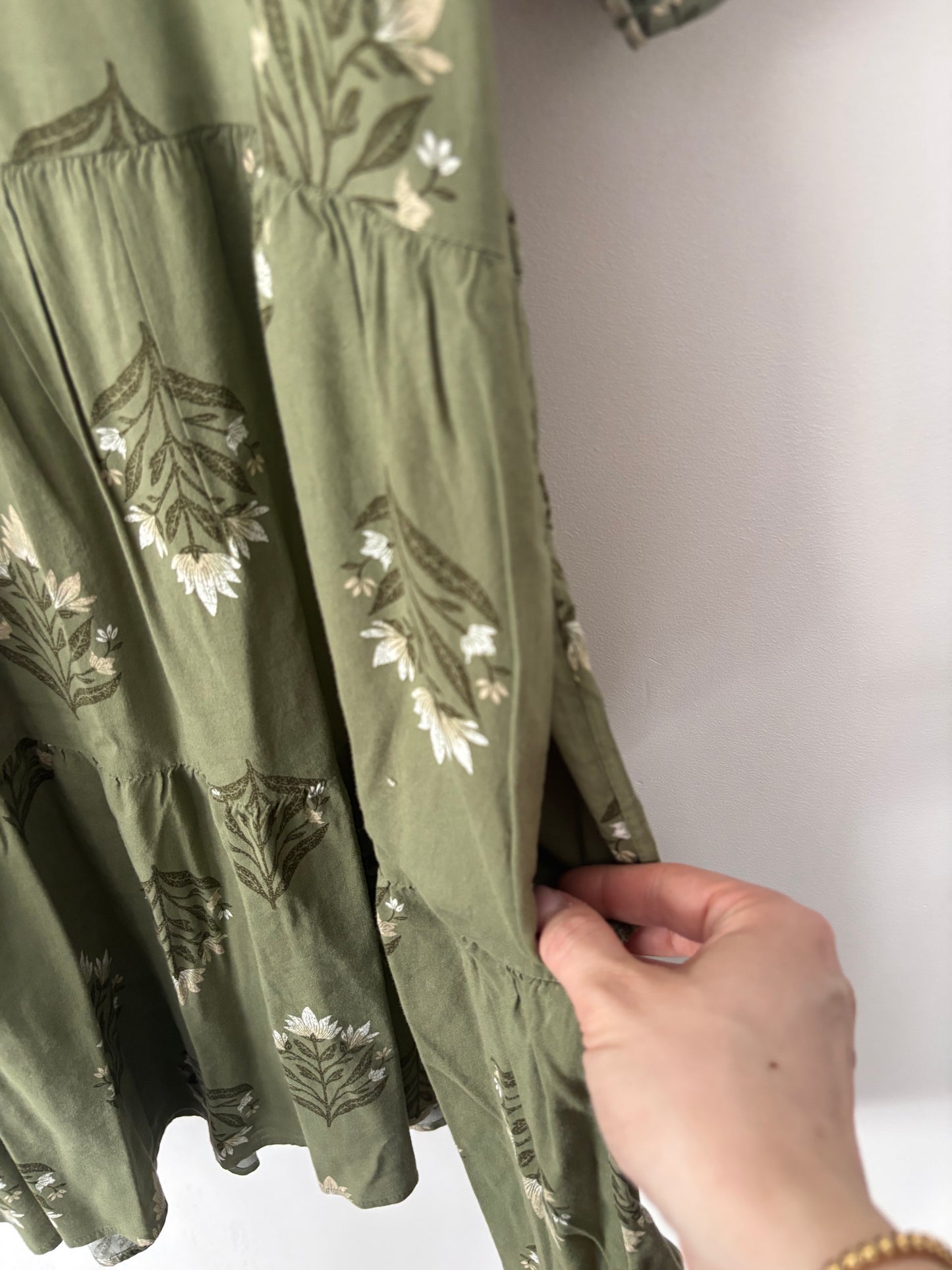 Old Navy Green Printed Swing Dress NWT | Sz Medium