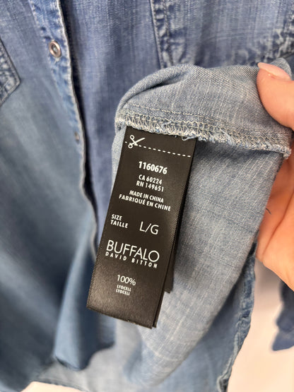 Buffalo Soft Denim Button Up LS | Sz Large