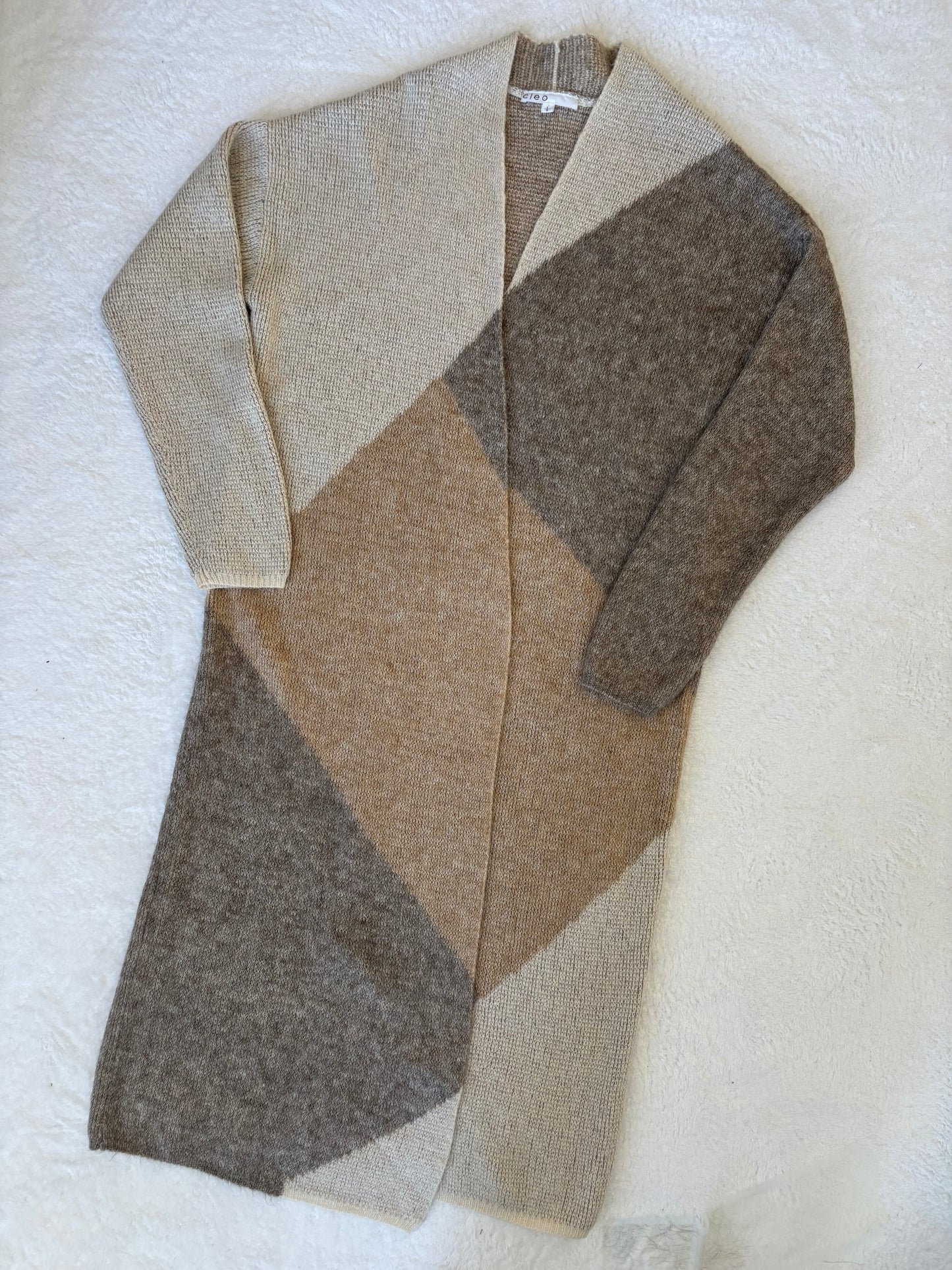 Cleo Multitone Long Cardigan | Large (O115P3)