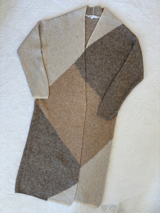 Cleo Multitone Long Cardigan | Large (O115P3)