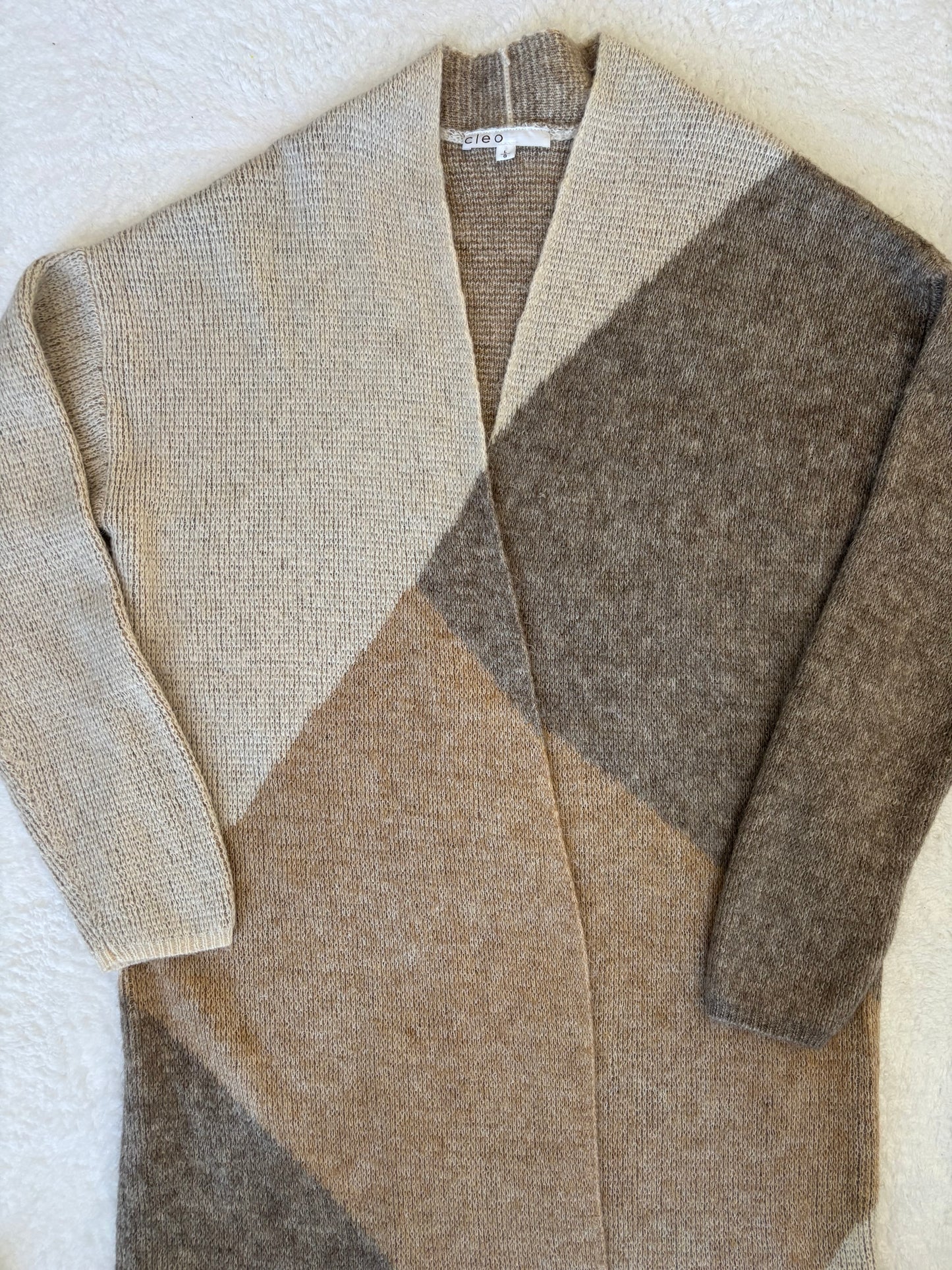 Cleo Multitone Long Cardigan | Large (O115P3)