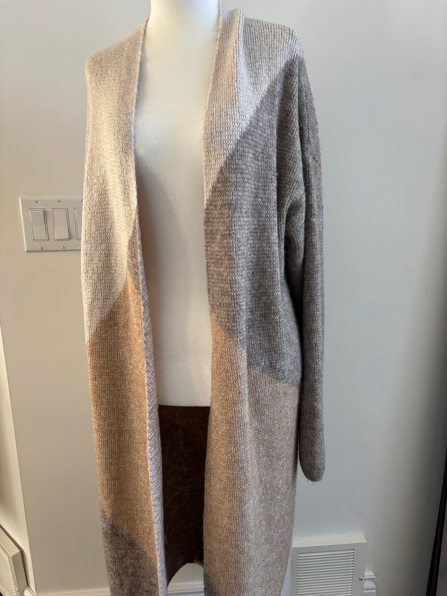 Cleo Multitone Long Cardigan | Large (O115P3)