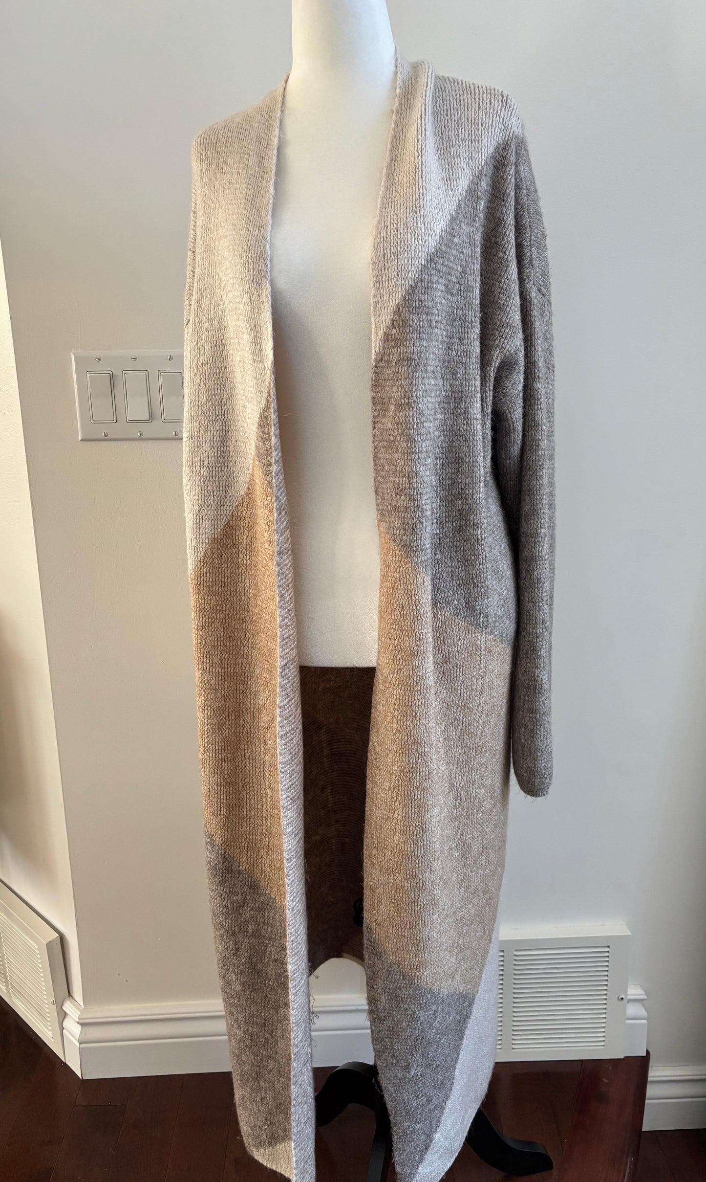 Cleo Multitone Long Cardigan | Large (O115P3)