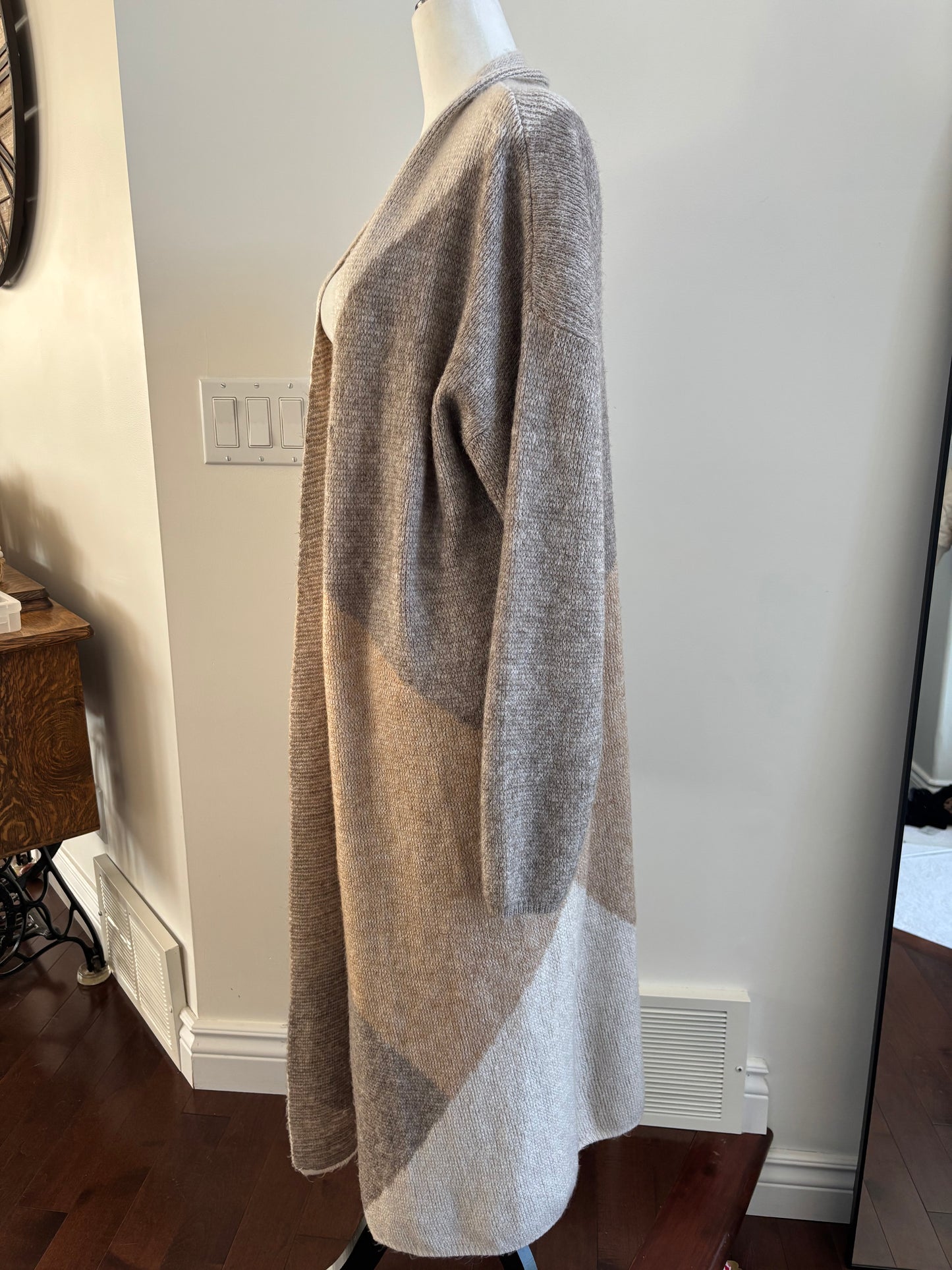 Cleo Multitone Long Cardigan | Large (O115P3)