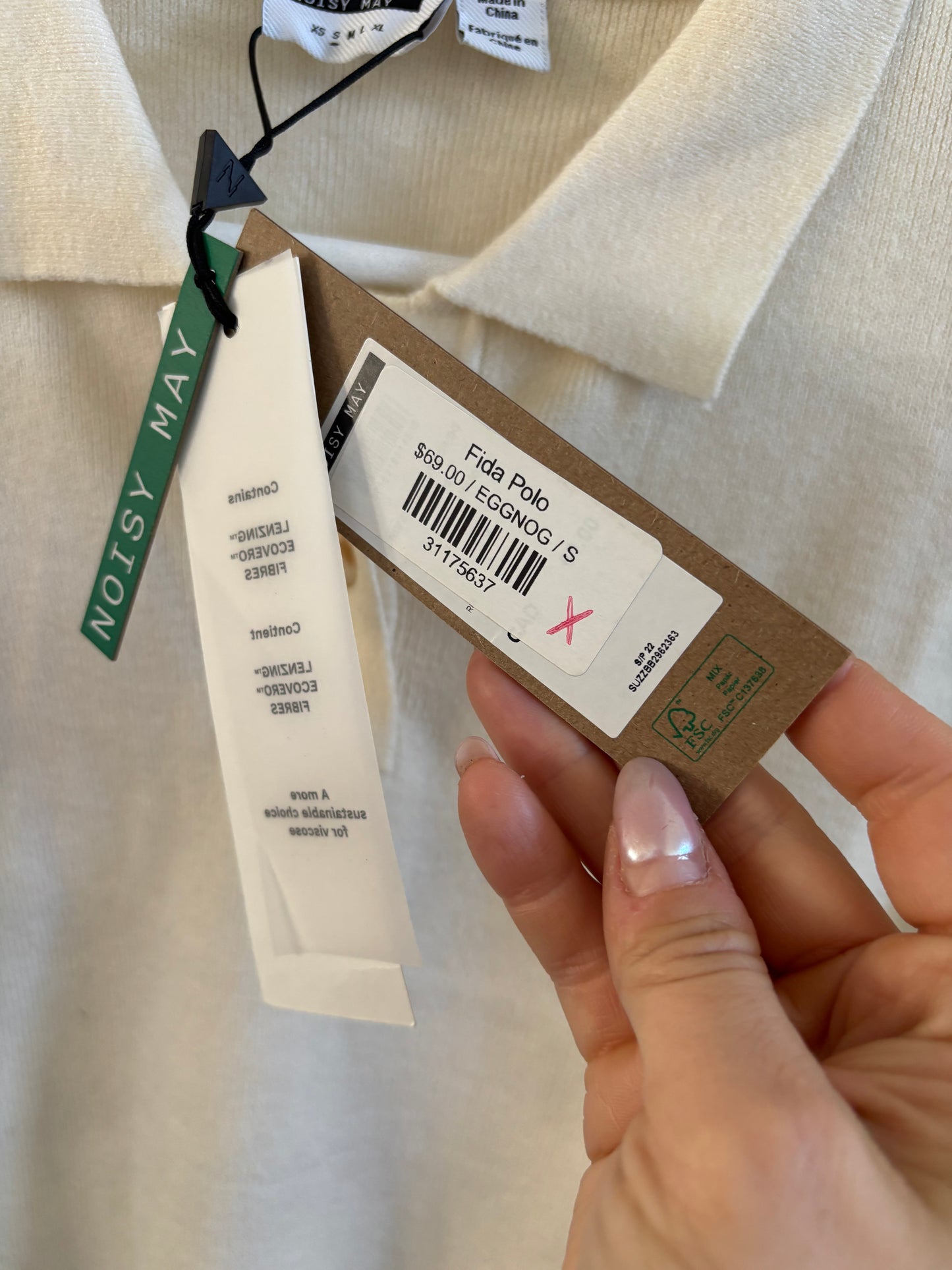 NWT Noisy May Soft Polo Shirt | Small (oversized M or L fit)(O108C1)