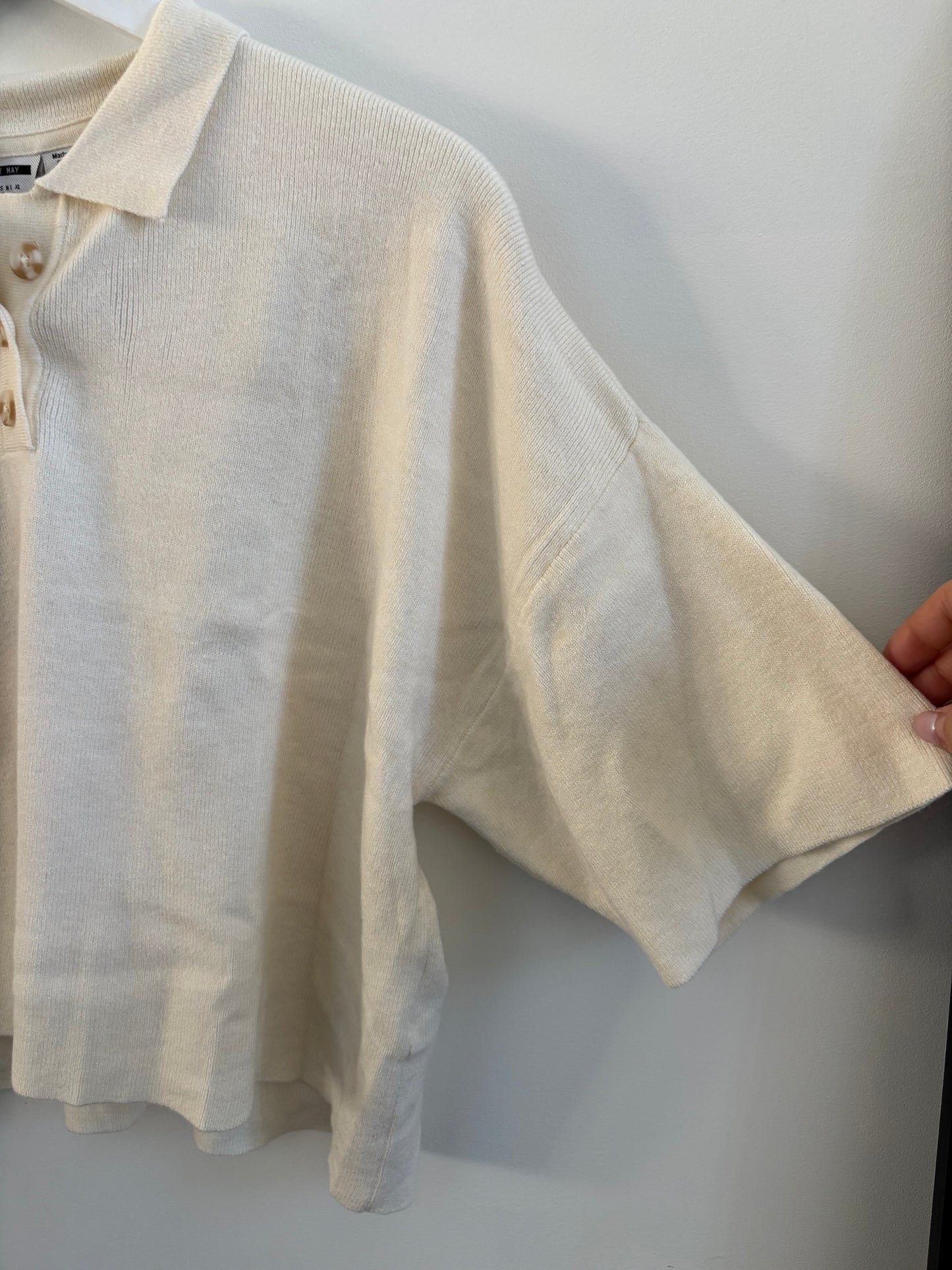 NWT Noisy May Soft Polo Shirt | Small (oversized M or L fit)(O108C1)