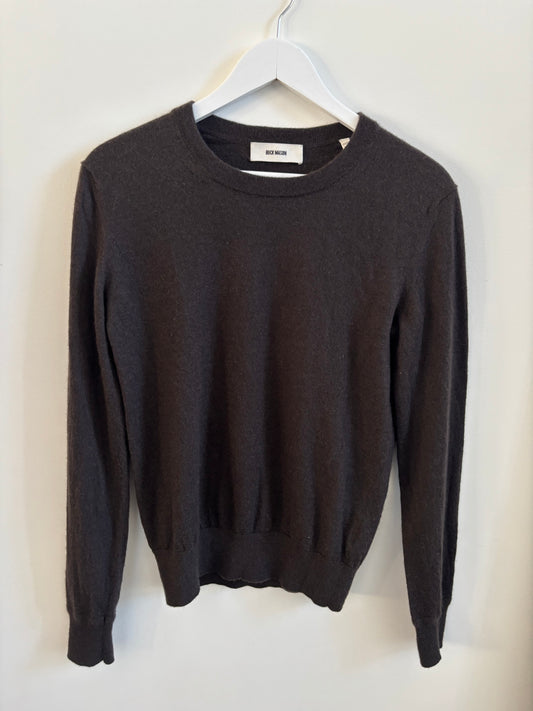 Buck Mason Brown/Black Cashmere Crewneck | Small (O107C1)