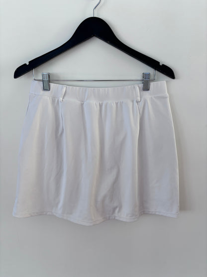 White Athletic Mini Skort | Sz XL