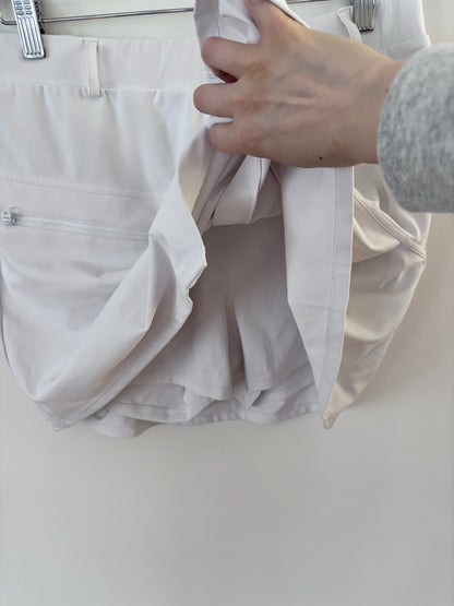 White Athletic Mini Skort | Sz XL
