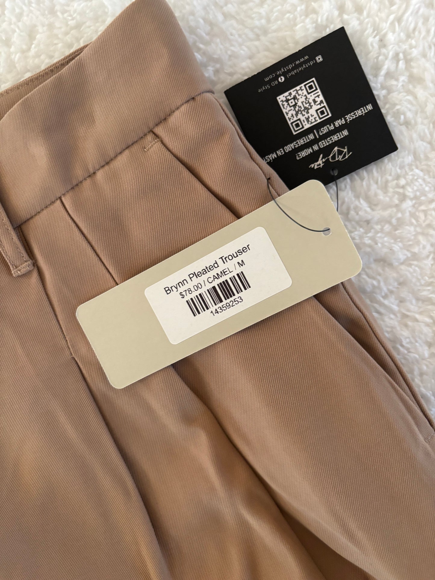 NWT RD Style Camel Wide Leg Trousers | Medium (O169C1)
