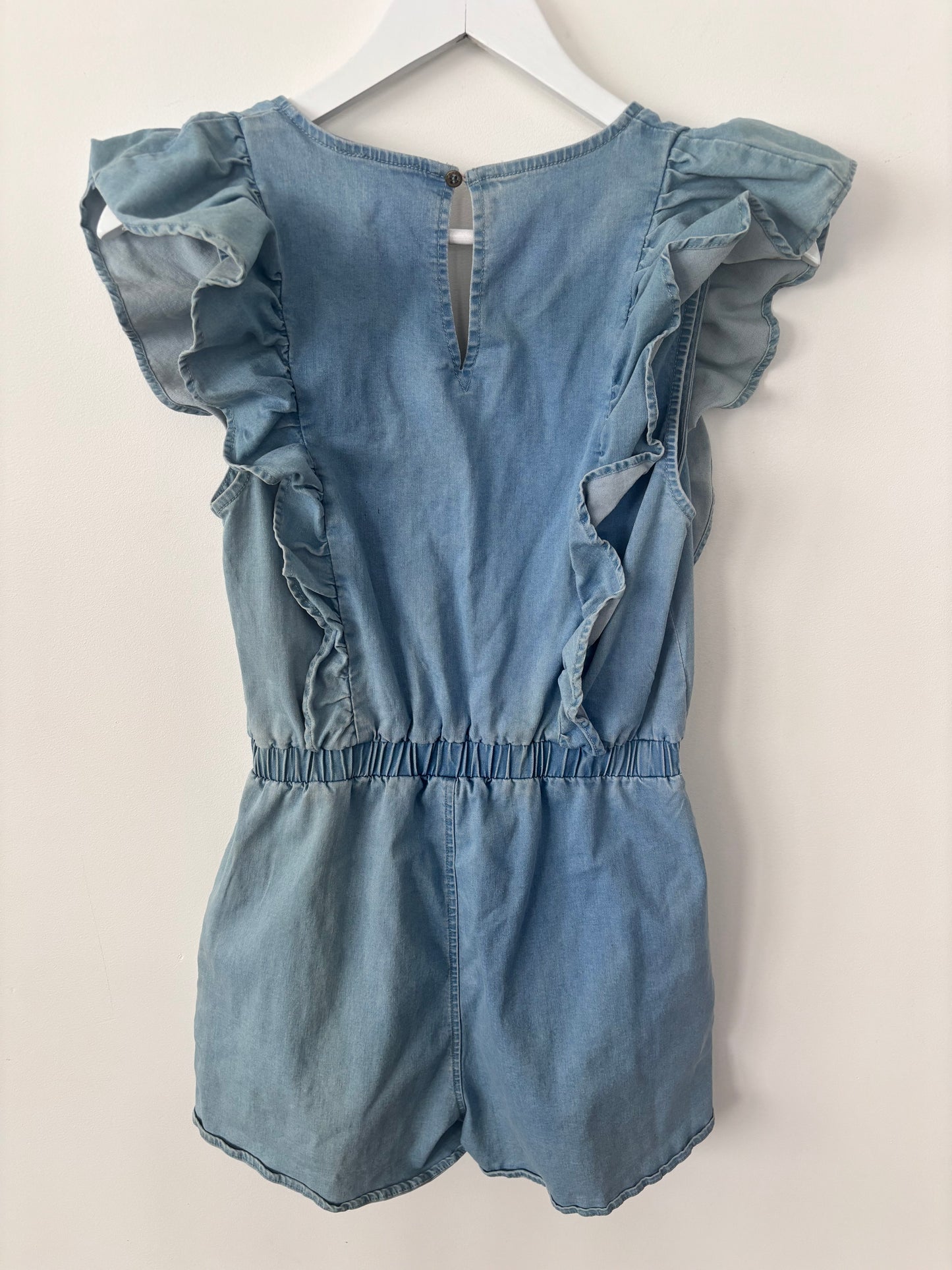 Sadie & Sage Denim Ruffle Playsuit | Sz Small