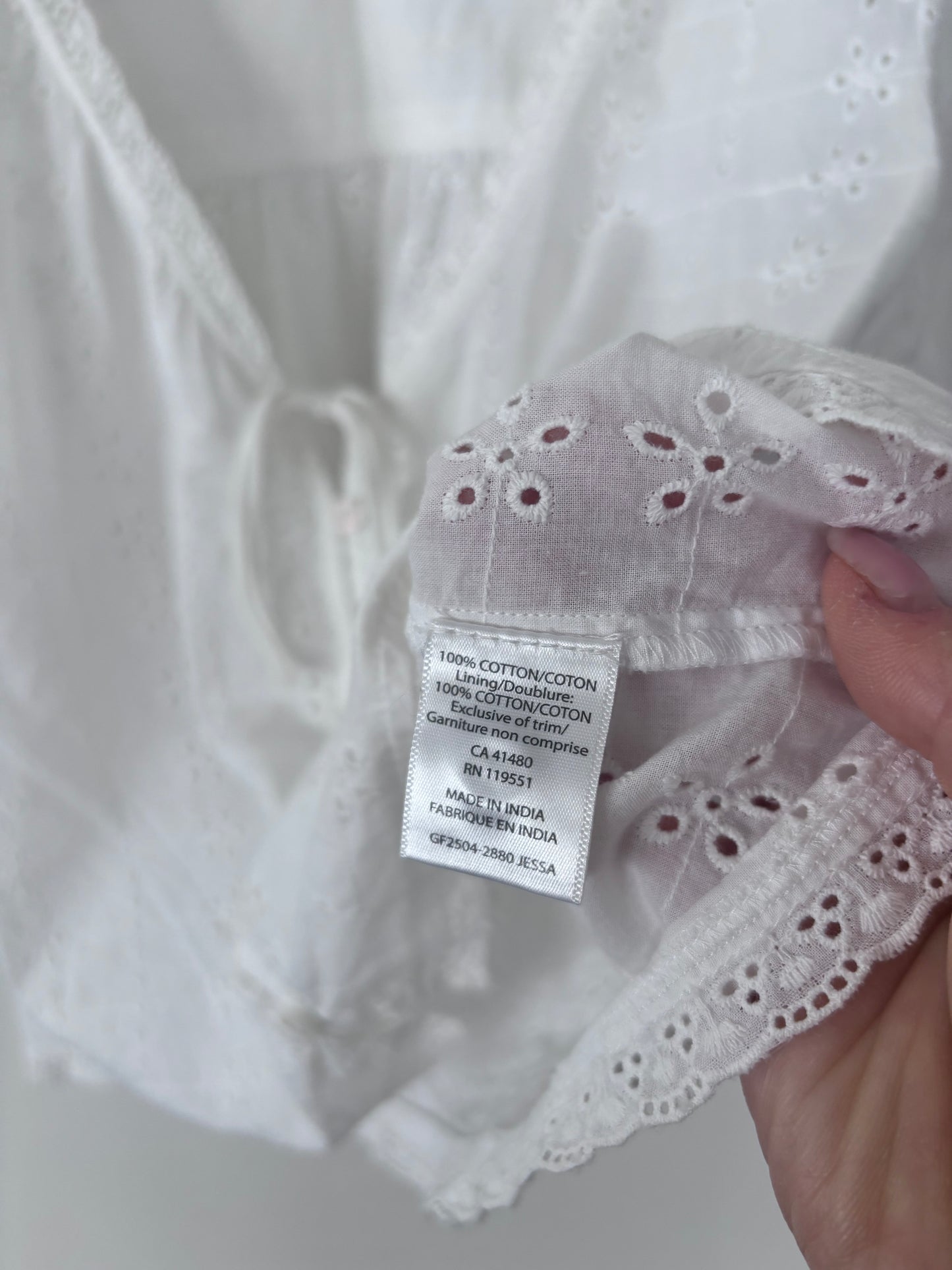 Gentle Fawn Jessa Eyelet Top White | Sz XS (fits big)