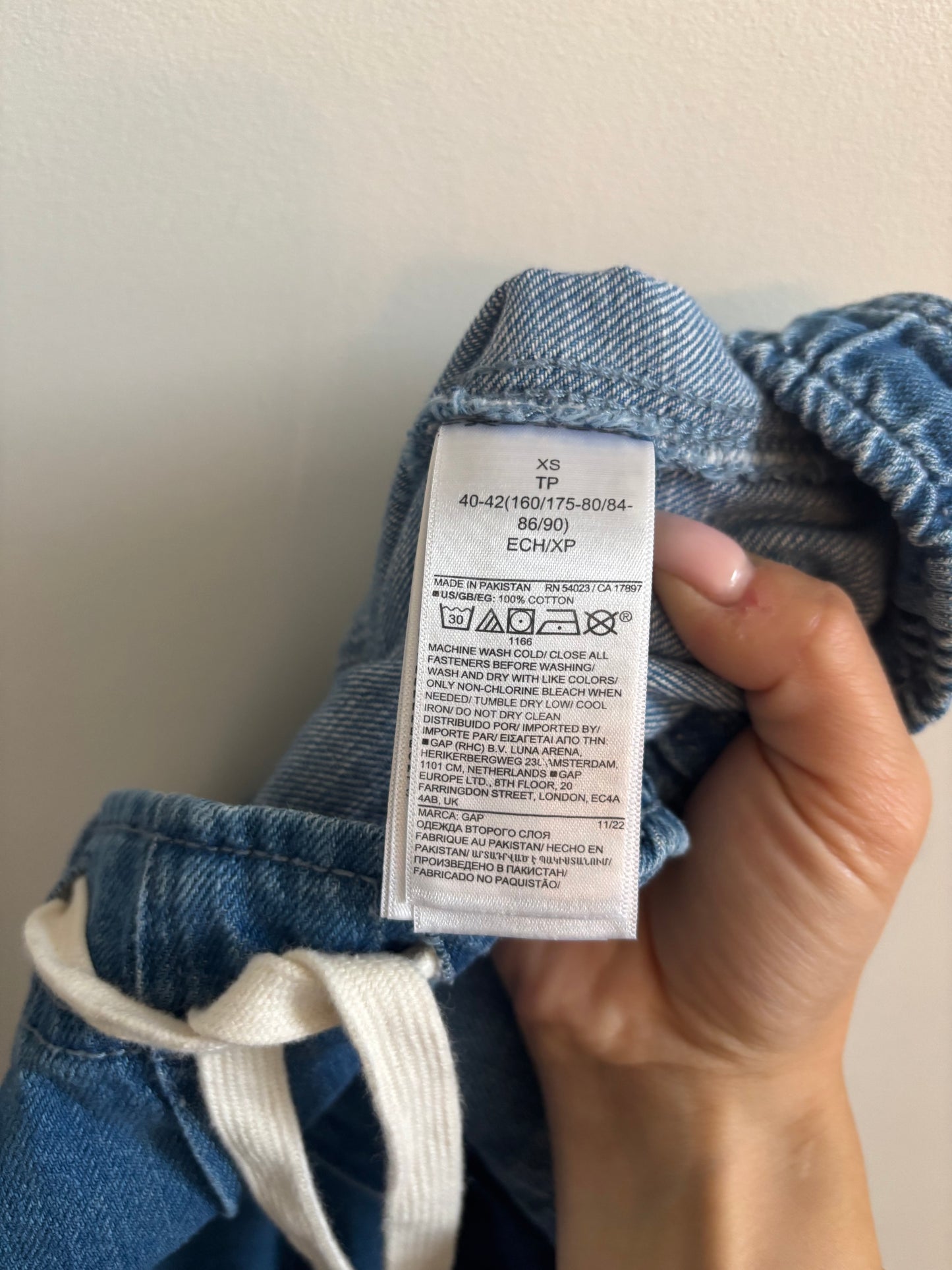 Gap Mid Rise Denim Utility Jeans | XS (relaxed fit)