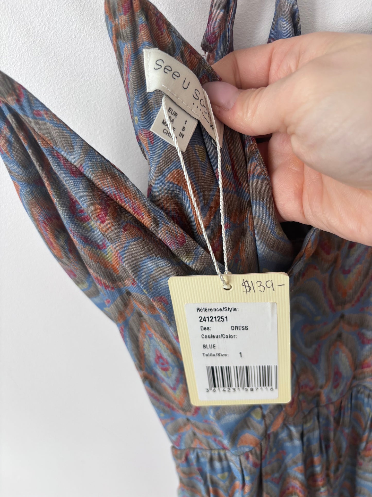 See U Soon Cornflower Aztec Dress NWT | Small