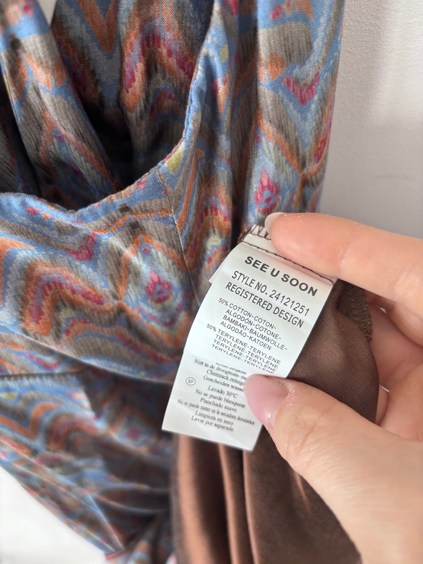 See U Soon Cornflower Aztec Dress NWT | Small