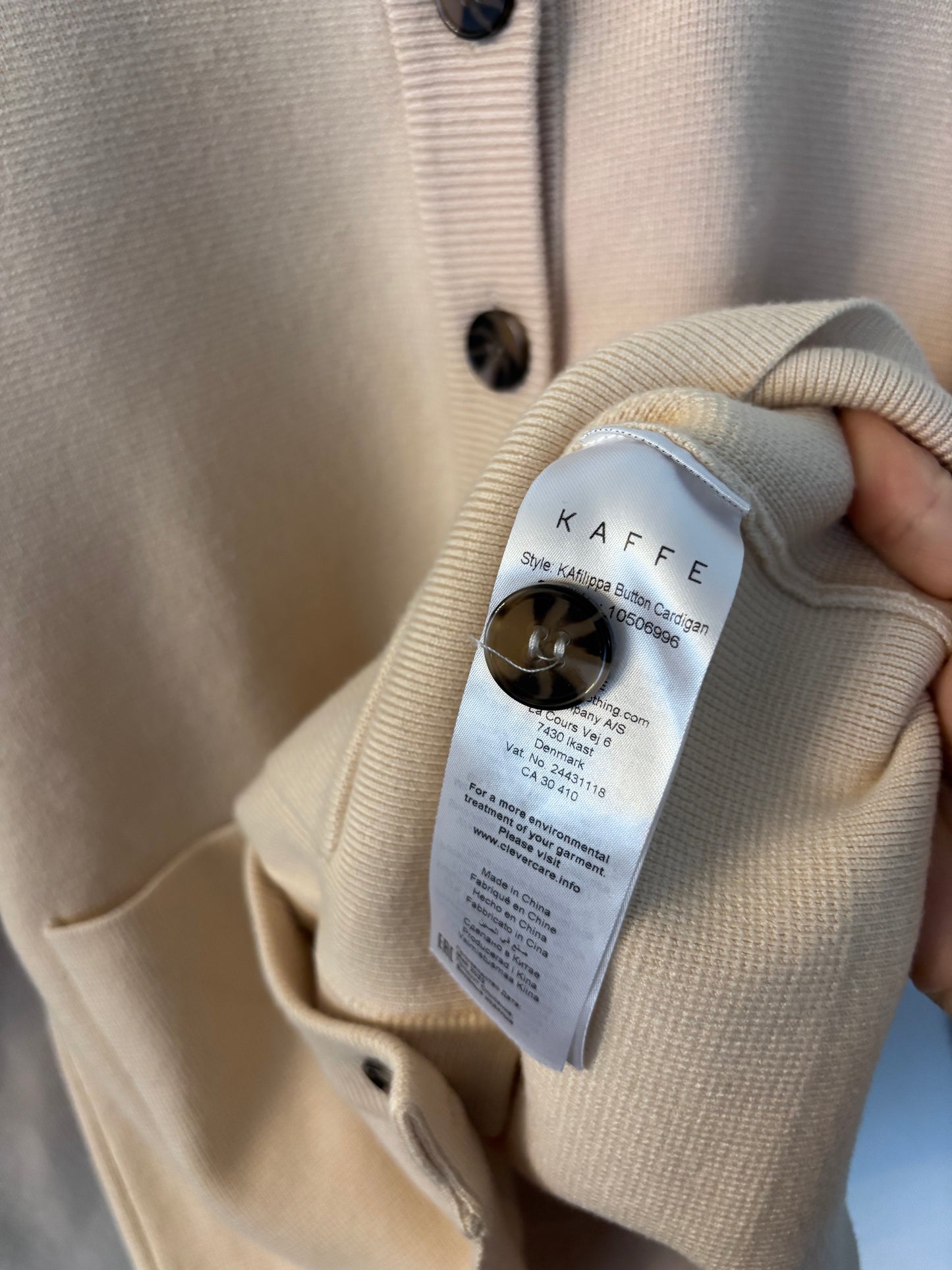 Kaffe High Collar Cardigan | Sz Small (J190C1)
