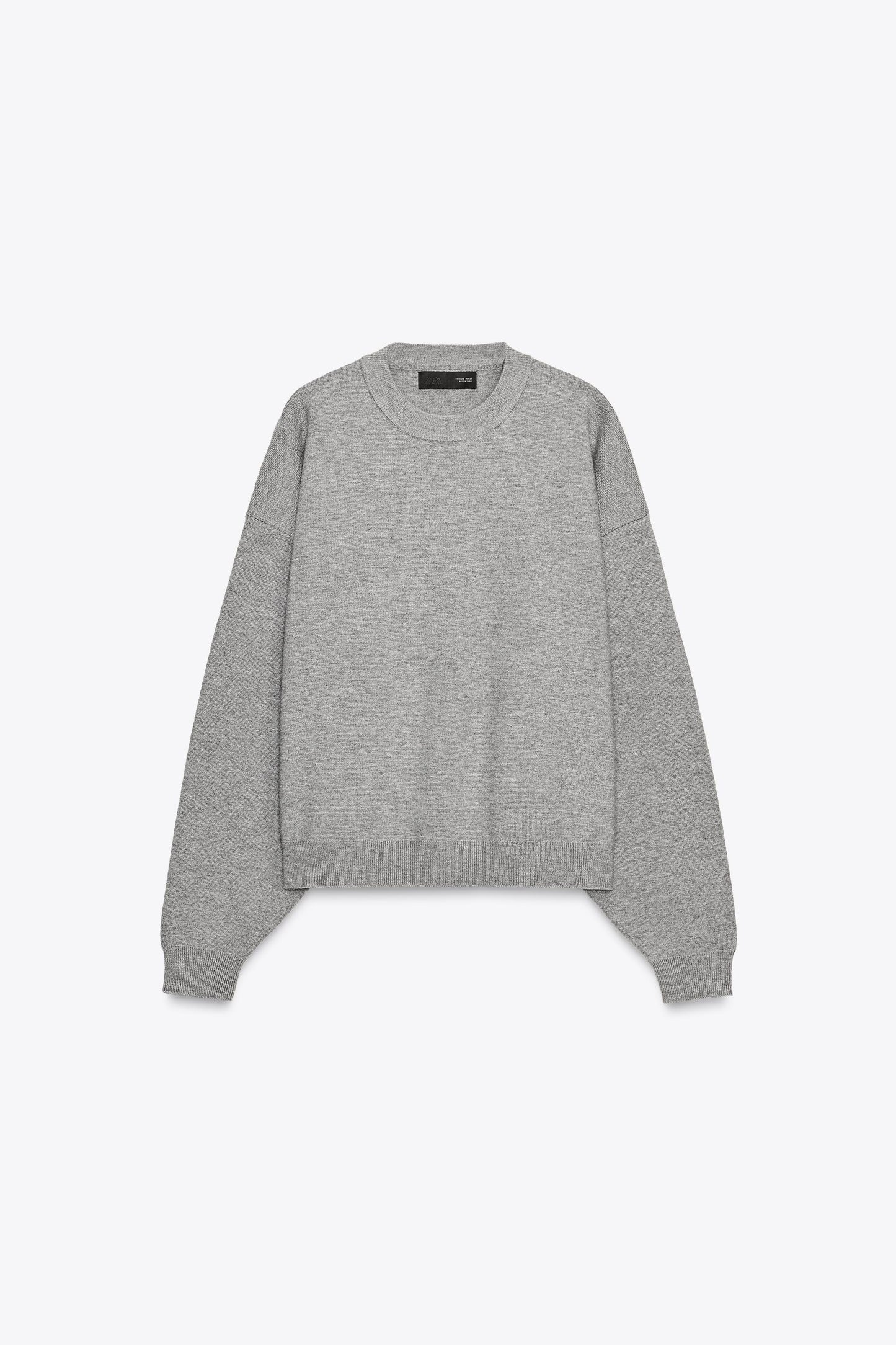 Zara Plain Grey Knit Sweater | Small (fits larger) (O110C1)