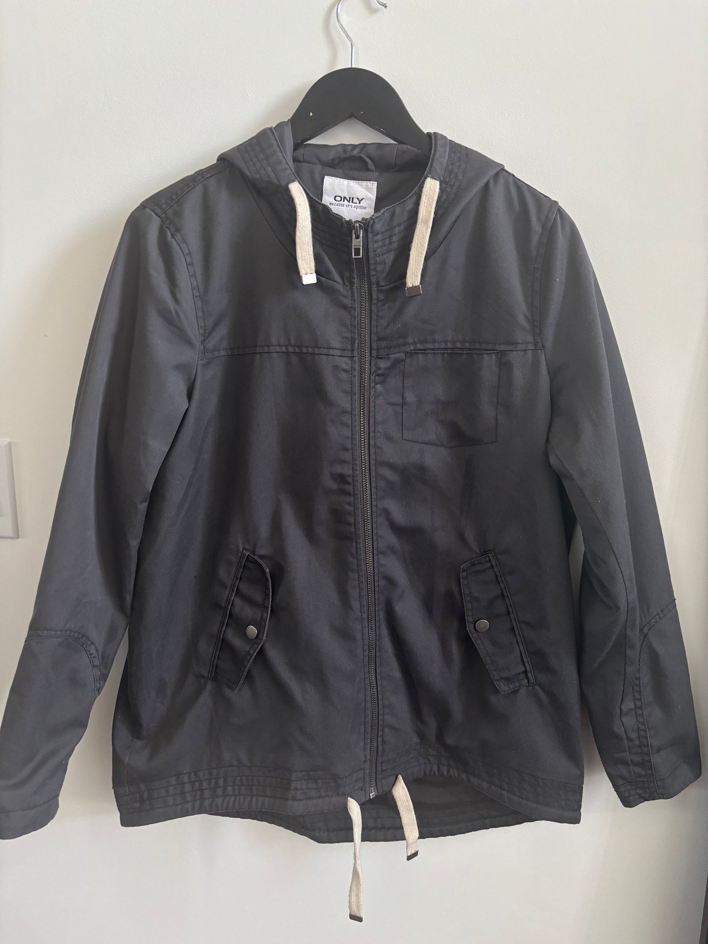 ONLY Grey Hooded Light Jacket | Large (O152C16)