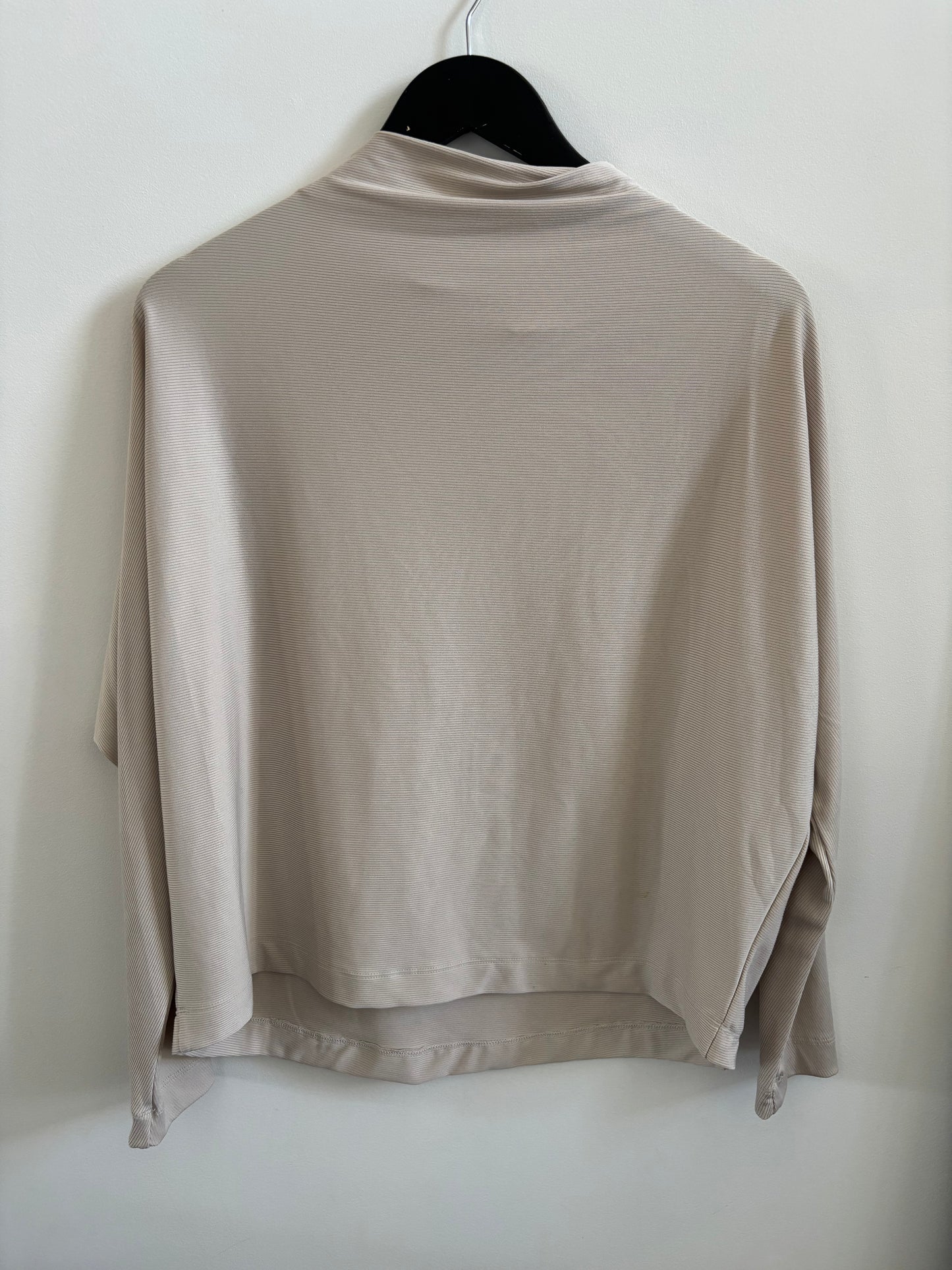 Dex Cream* Ribbed Mock Neck Long Sleeve | L (O121M17)