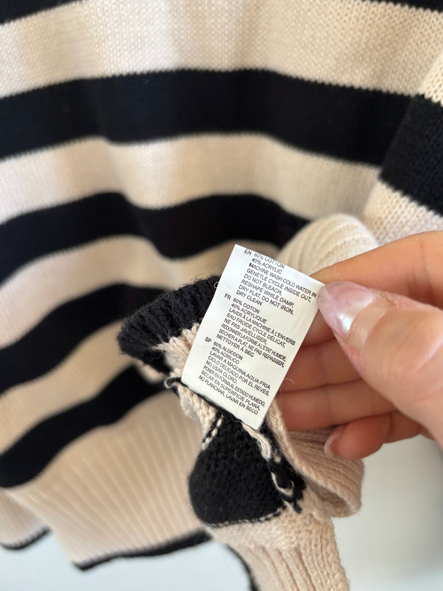 RD Style Magda Striped Crew Neck Sweater | Medium Oversized fit (O125M17)