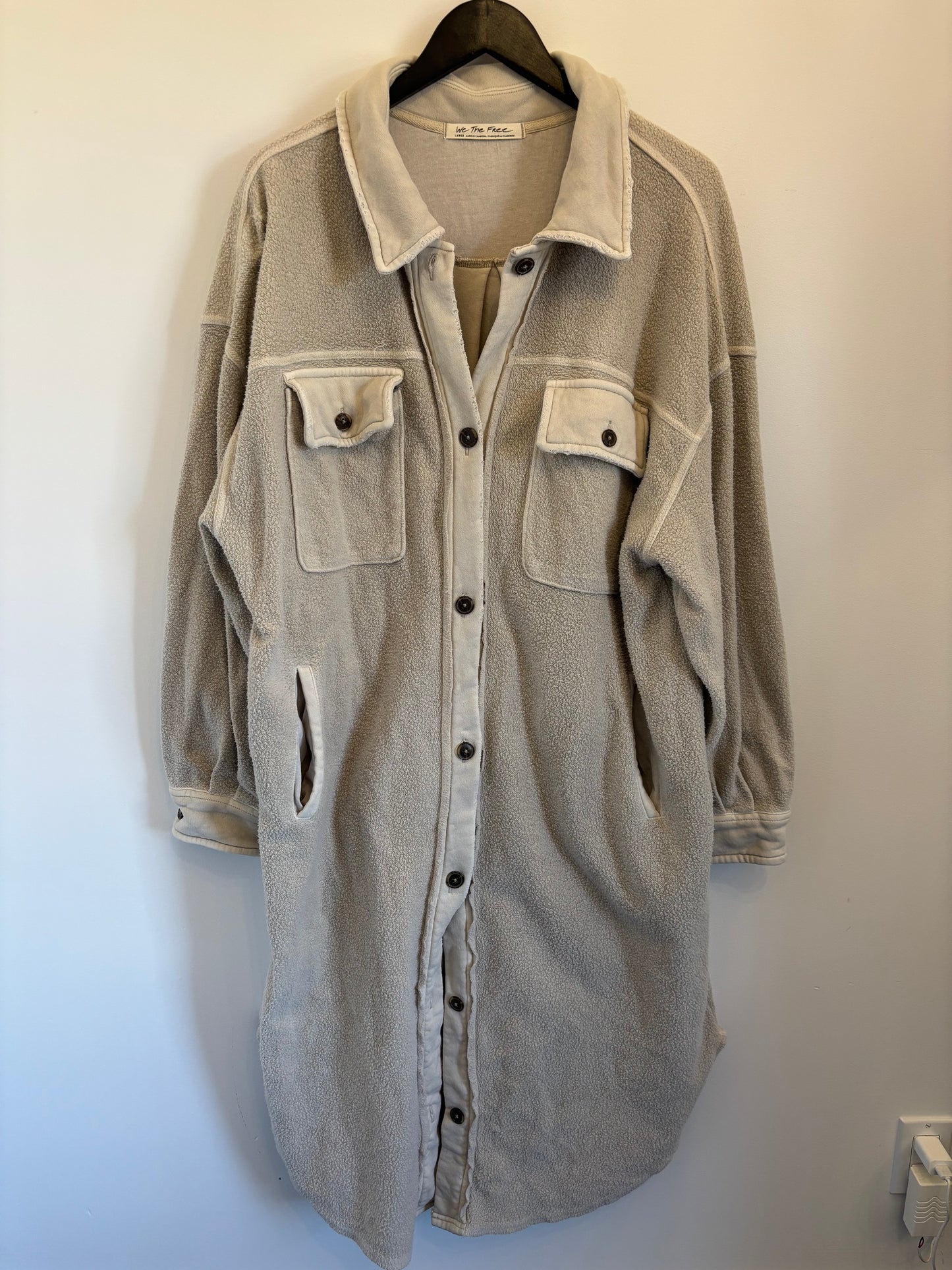 Free People Ruby Long Jacket | Large (O151C16)