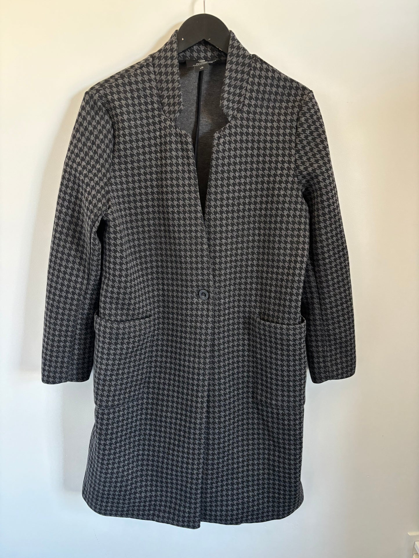 MPG Black/Grey Houndstooth Jacket | Large