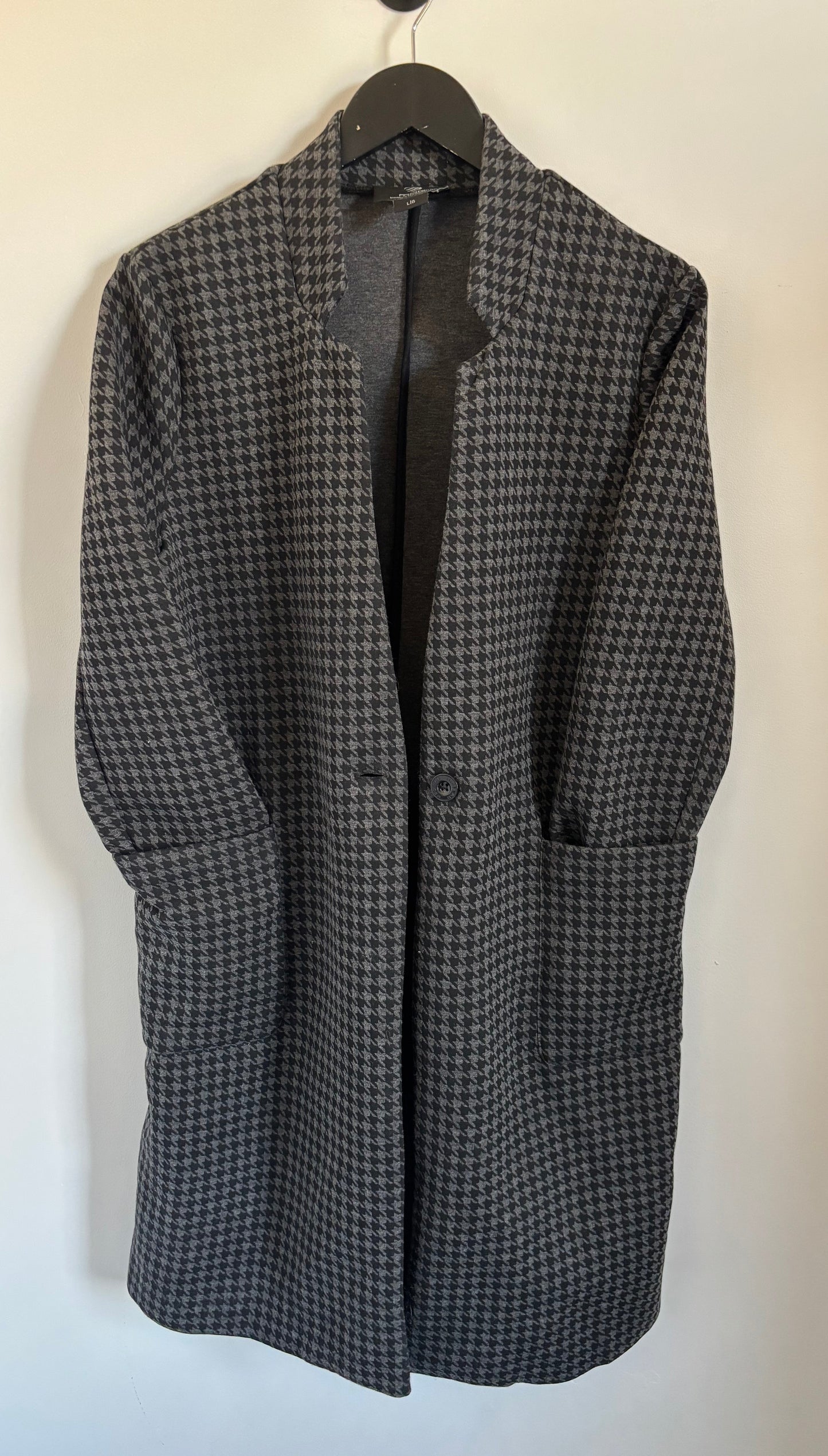 MPG Black/Grey Houndstooth Jacket | Large