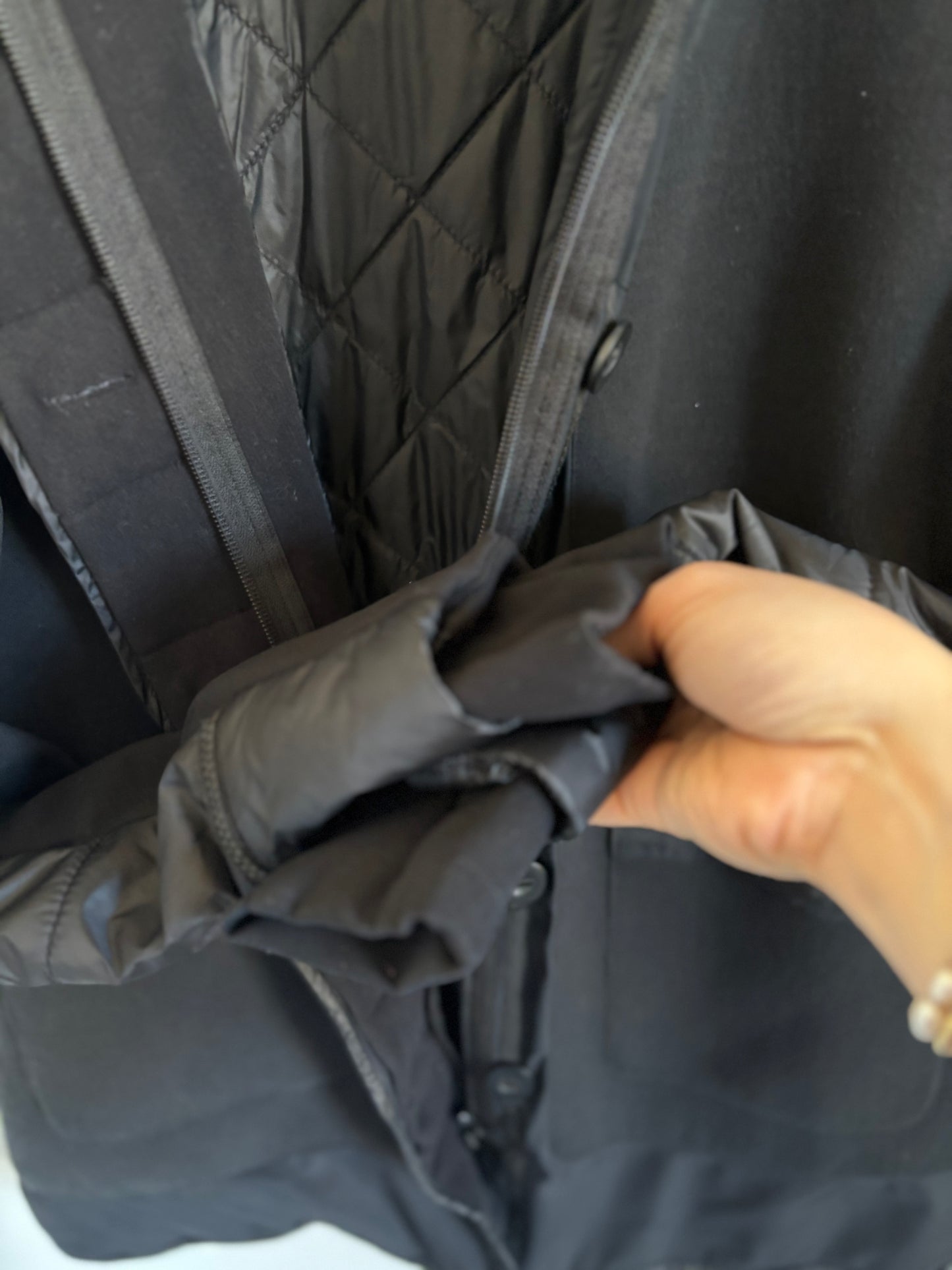 MPG Black Mixed Media High Collar Jacket | Medium (O148C16)