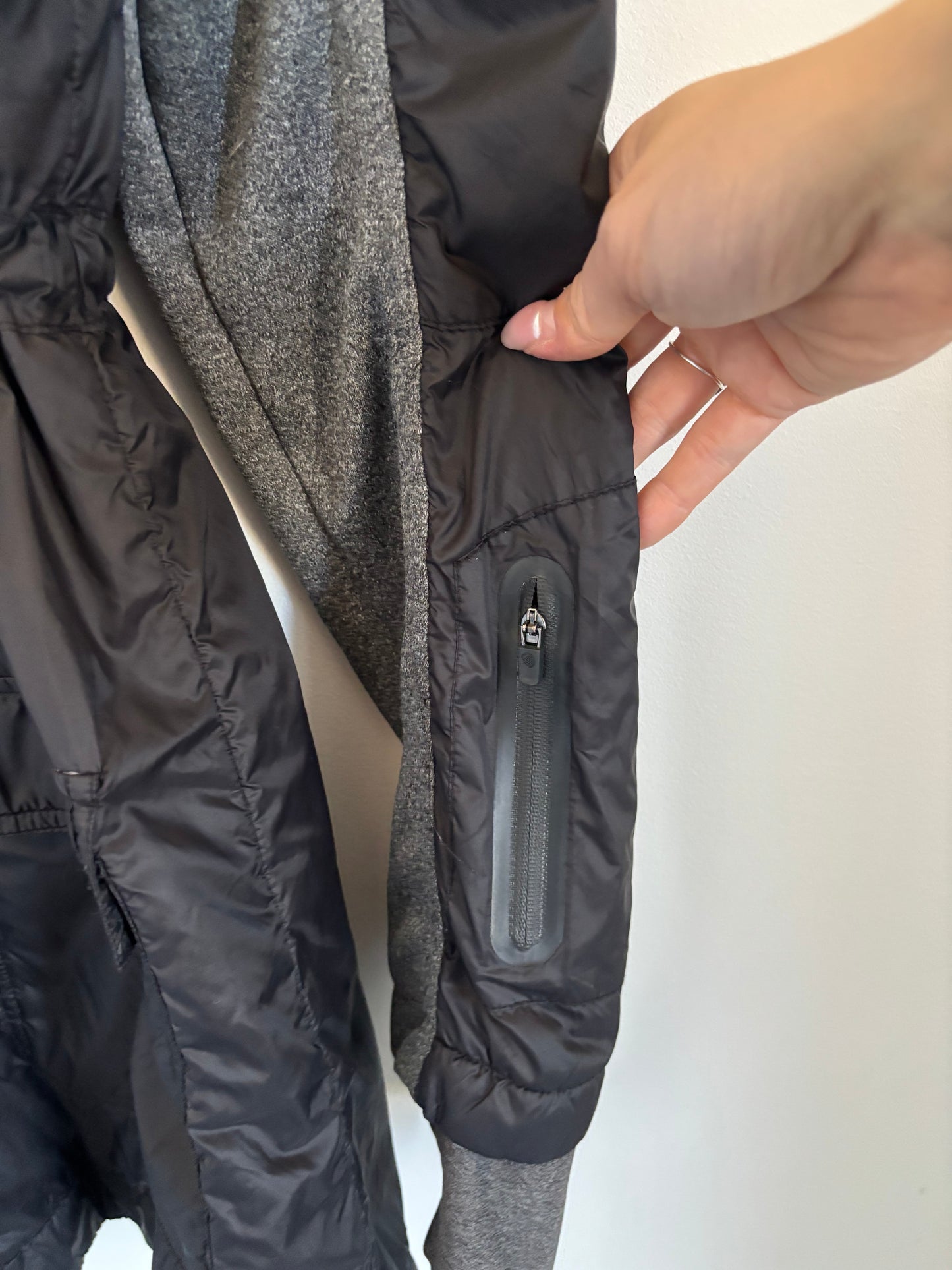 MPG Black Mixed Puffer Jacket | Large (O141C16)