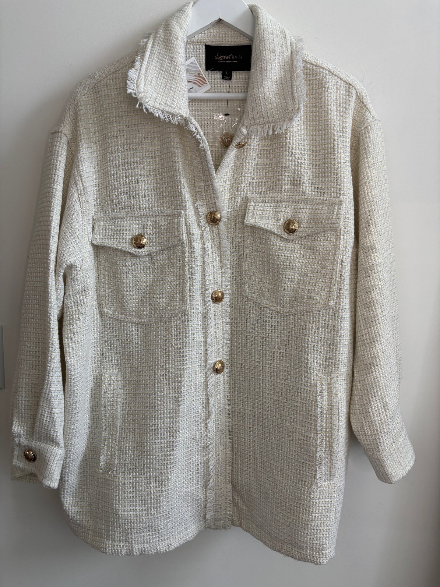 Sweet Rain Jacket with Gold Accents | Large