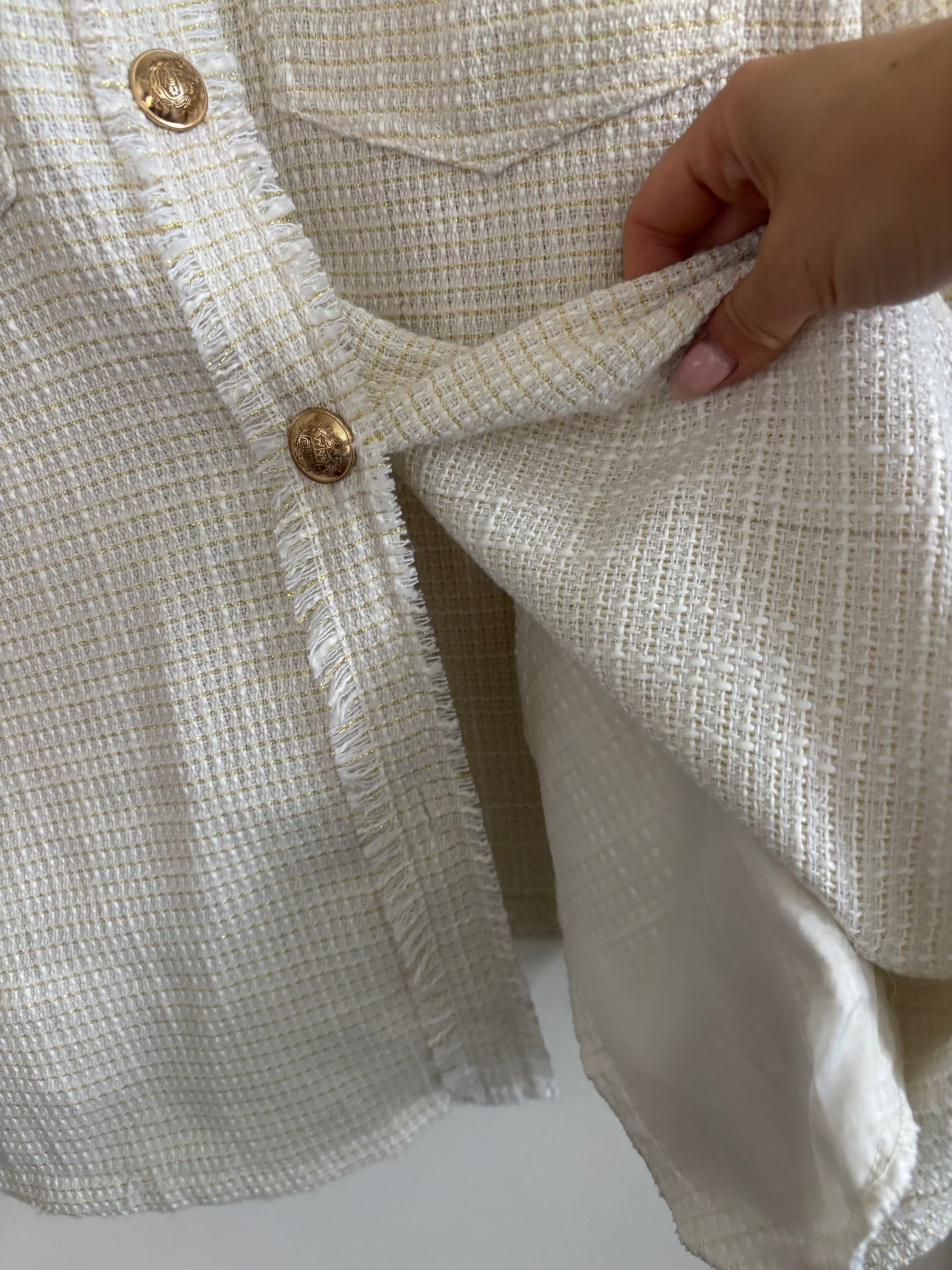 Sweet Rain Jacket with Gold Accents | Large