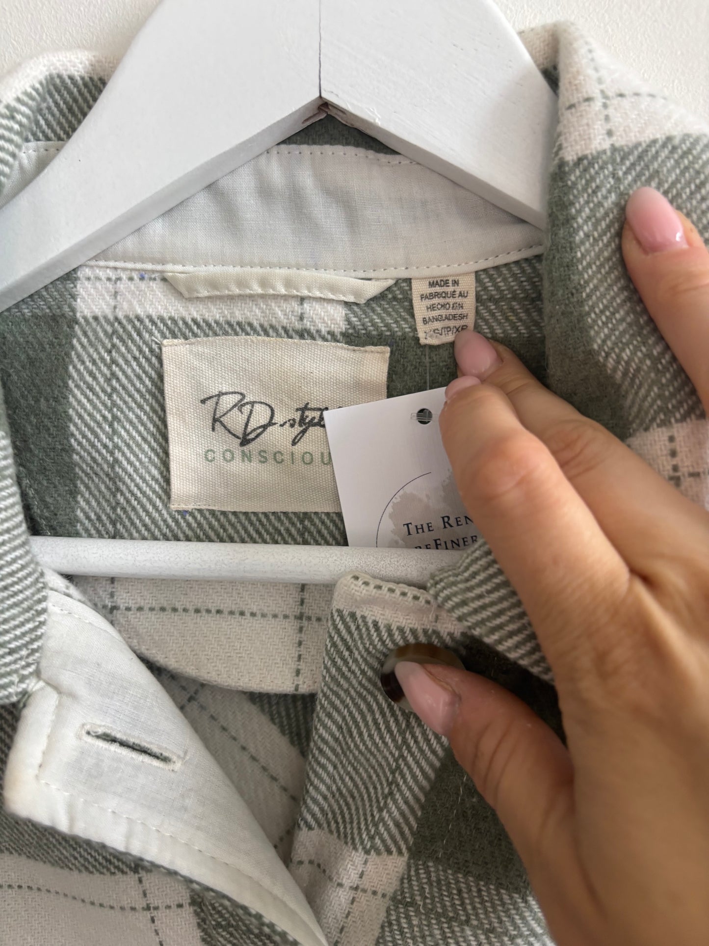 Rd Style Green Plaid Shacket | XS (very oversized)