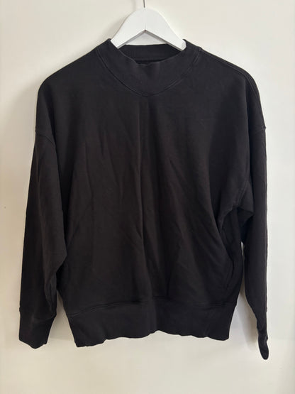 Paper Label Boyfriend Fit Black Sweatshirt | Sz XS (fits a Small)