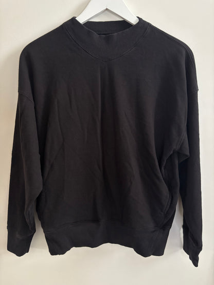 Paper Label Boyfriend Fit Black Sweatshirt | Sz XS (fits a Small)